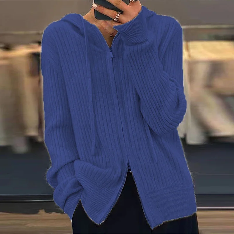 Осенне-зимние толстовки свитер кардиган женское модное пальто с длинными