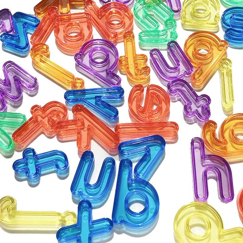 

Montessori Language Material Plastic 26pcs Transparent Alphabet Letters Learning Educational Toys For Children 3 Years J2565H