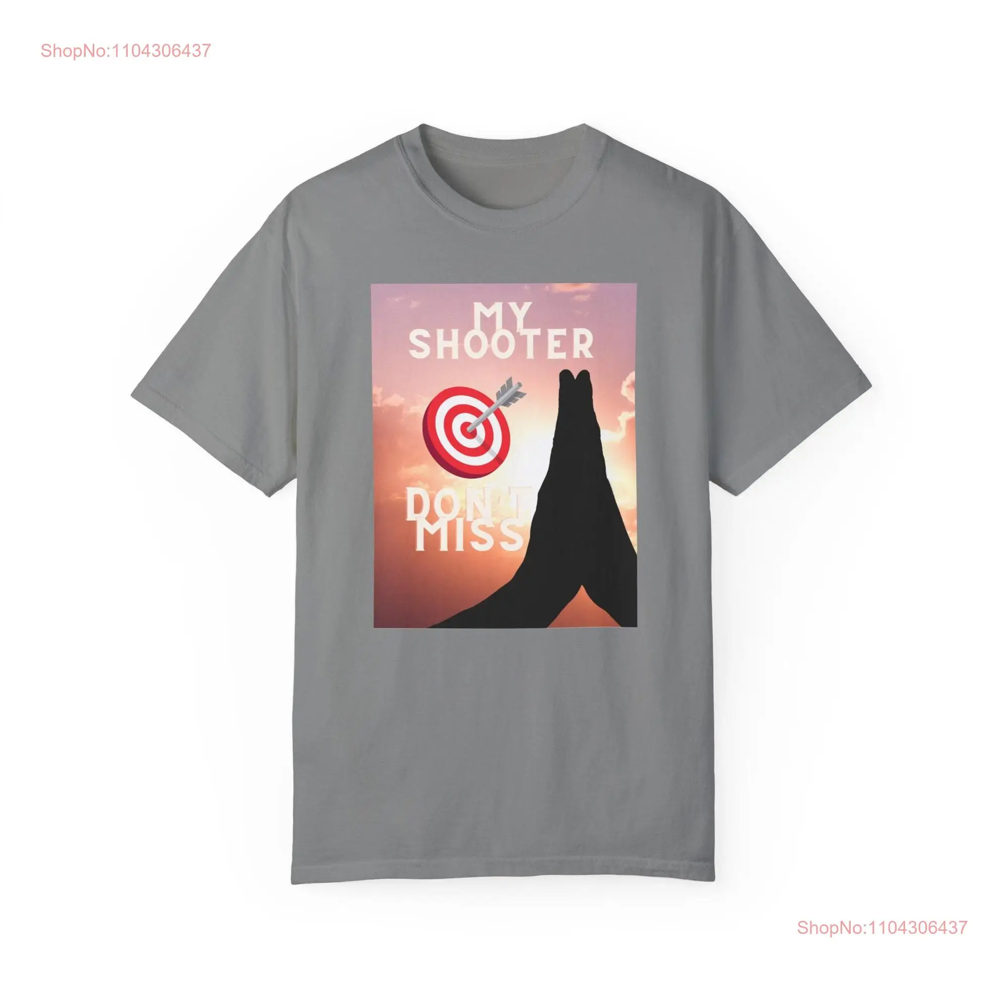 Футболка My Shooter Don't Miss Garment окрашенная с длинными или короткими рукавами
