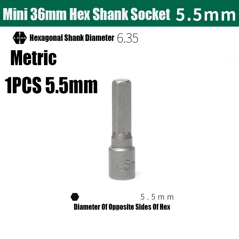

4 мм-13 мм 5/32-1/2 36 мм Мини ударная Шестигранная головка отвертка с шестигранным хвостовиком метрический дюймовый Электрический шуруповерт сверло адаптер инструмент