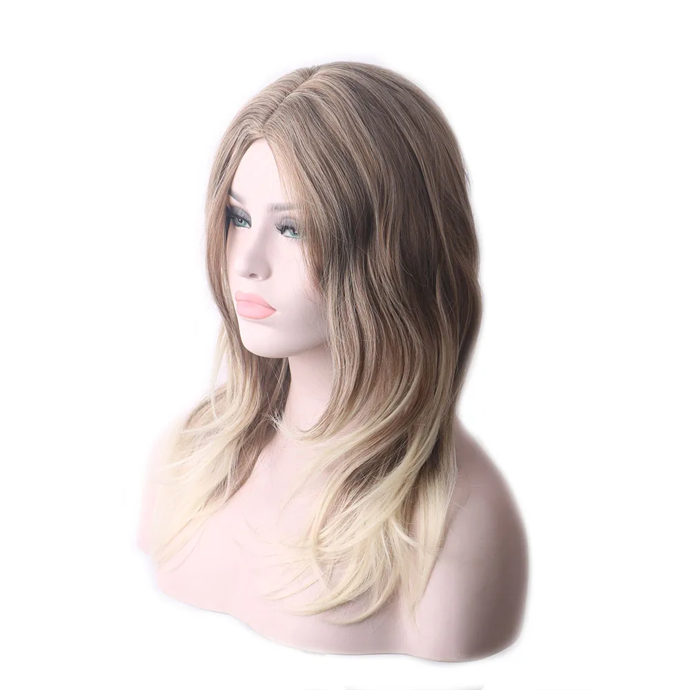 Парик для косплея средней длины из синтетического фиолетового светлого волоса |