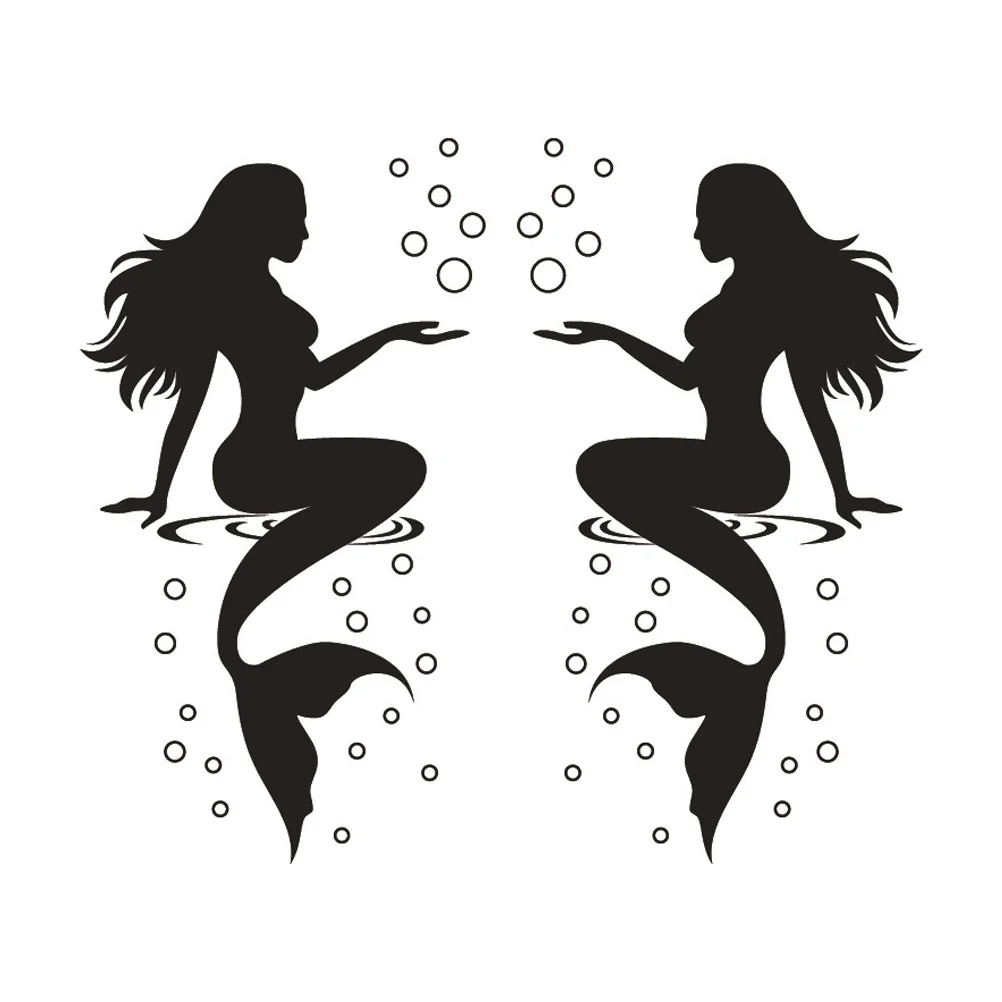 

Wall Mermaid Stickers Decals Decal Decor Bathroom Sea Sticker Girl Ocean Nursery Vinylthemural Girls Bedroom Peelstick Animal