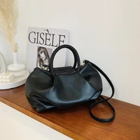2022 new fashion simple handbag summer texture handbag small bag womens bag retro shoulder bag stitching wild messenger bag