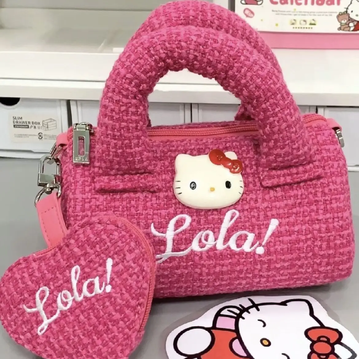 

Новые модные сумки Hello Kitty Chanelstyle, элегантная сумка-мессенджер, женская сумка через плечо, Аниме Сумка Kt, сумка для покупок для кавайных девуш...
