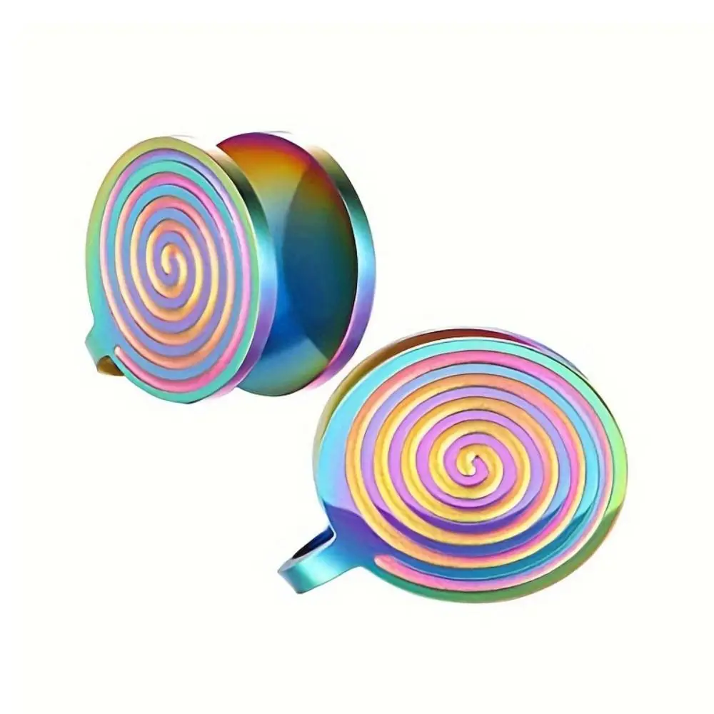 Серьги-гвоздики из нержавеющей стали не пирсинг цвет черный/золотой