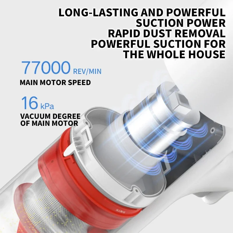 Беспроводной пылесос Xiaomi Mijia 2 Lite 16 кПа долговечный Мощный Ручной легкий дизайн