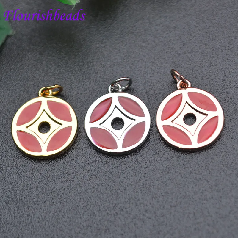 

Wholesale 20pc Hot Red Round Money Coin Charms Enamel Pendants For DIY Necklace Bracelet Jewelry Makings Accessories