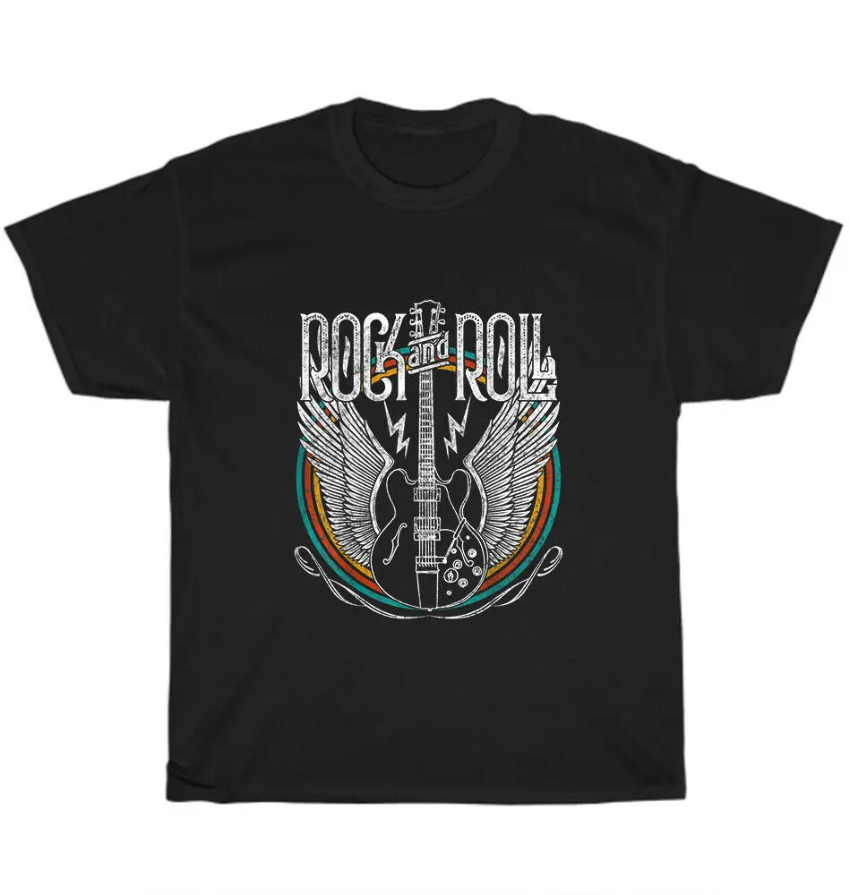 

Vintage Retro Style 80s Rock & Roll Music Guitar Wings Guitarist T-Shirt