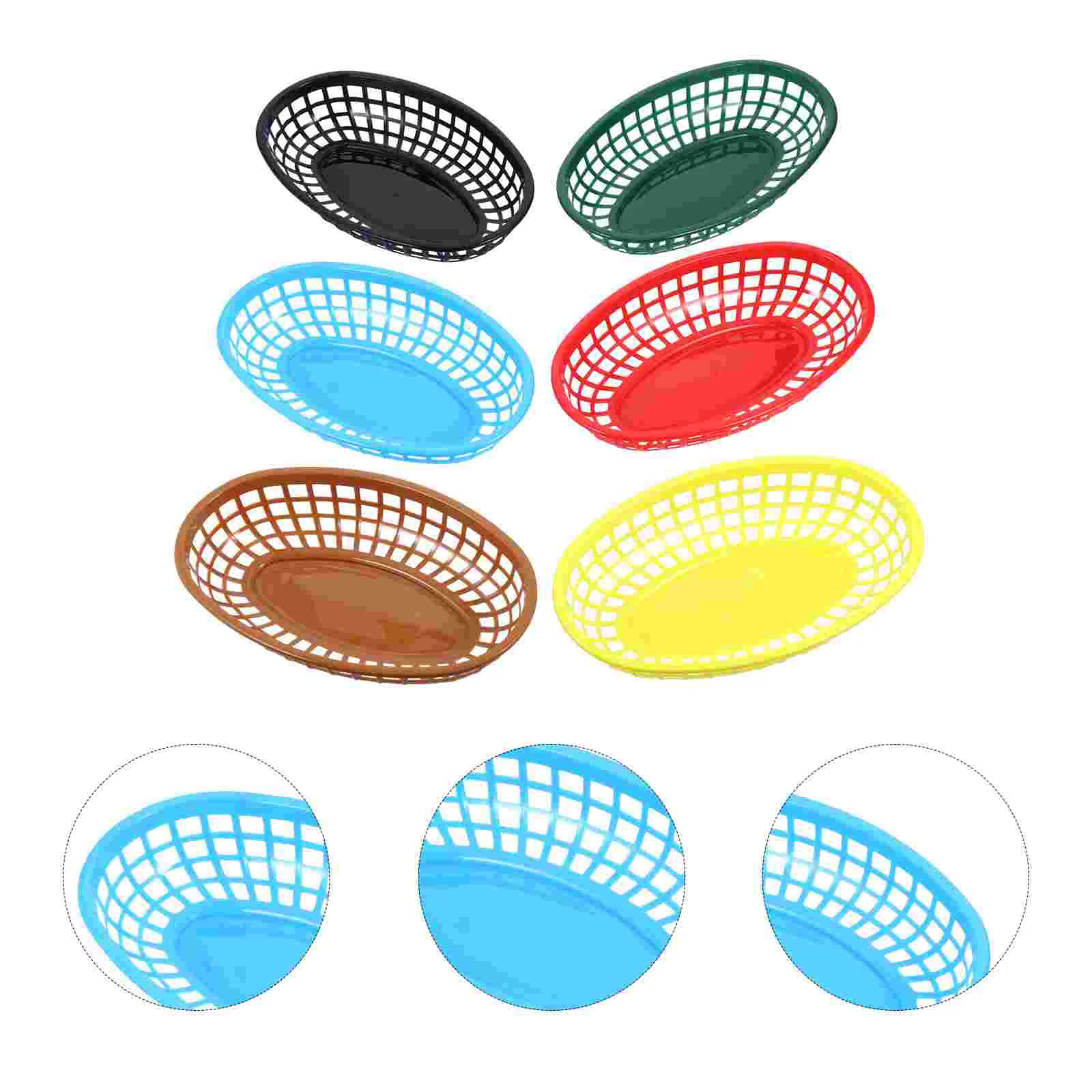 

Basket Baskets Serving Fast Oval Tray Snack French Fruit Bread Fries Trays Restaurant Fry Burger Storage Hot Supplies Dessert