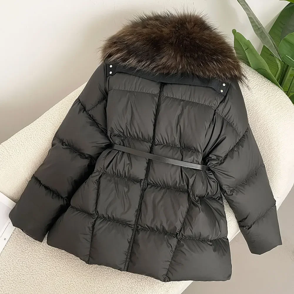 2024 зимняя утепленная свободная пуховая куртка в Корейском стиле женское меховое
