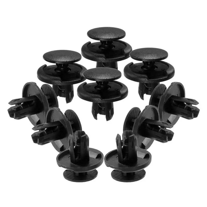 

8mm Hole Plastic Push Pin Accessory Black Convenient For Car Bumper Door Trim Replacement Rivet Fastener Clips Useful