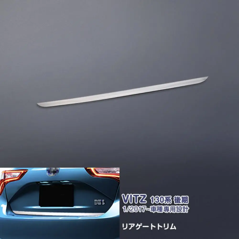 

Отделка крышки багажника автомобиля, декоративная крышка для Toyota Yaris VITZ 130, Стайлинг автомобиля, хромированная нержавеющая сталь, автомобильные аксессуары