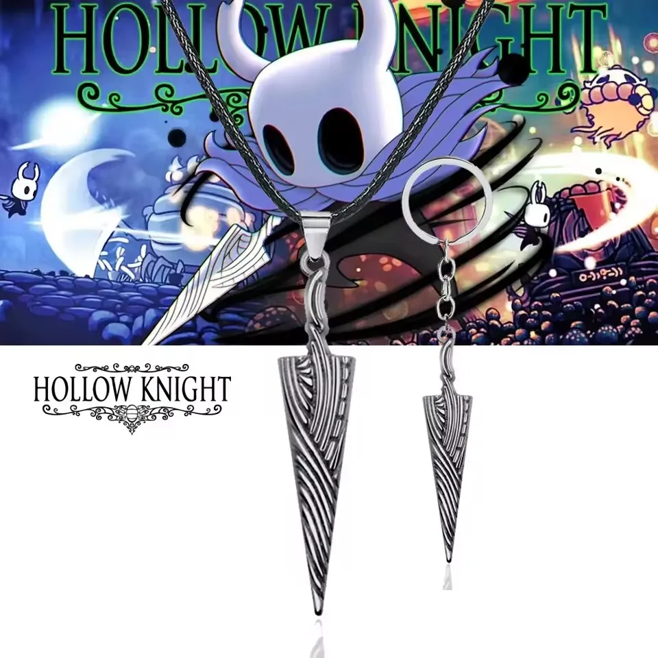 Фото Брелоки с логотипом Game Hollow Knight Bone Nail, брелок с фигуркой The Pale King, ювелирное украшение, подарок для женщин и мужчин, металлический брелок-сувенир №2