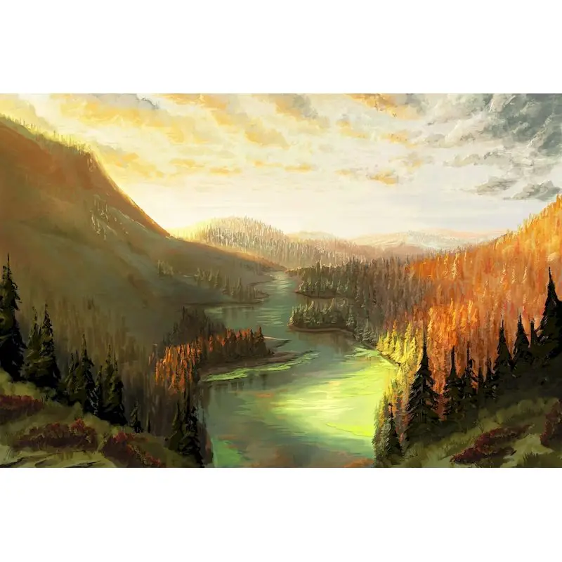 

GATYZTORY 60x75cm Lake Scenery Pictures by numbers On canvas Picture Drawing Acrylic Paint Gift Handicraft Handiwork Art