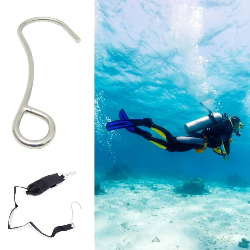 

Stainless Steel Scubas Diving Hook Heavy Duty Single Hook Underwater Hook for Drift Diving Safety Equipment