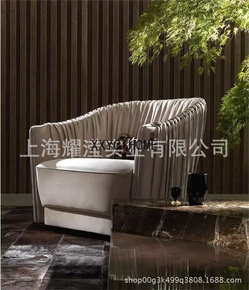 Современный скандинавский плиссированный диван для отдыха на 3 персоны