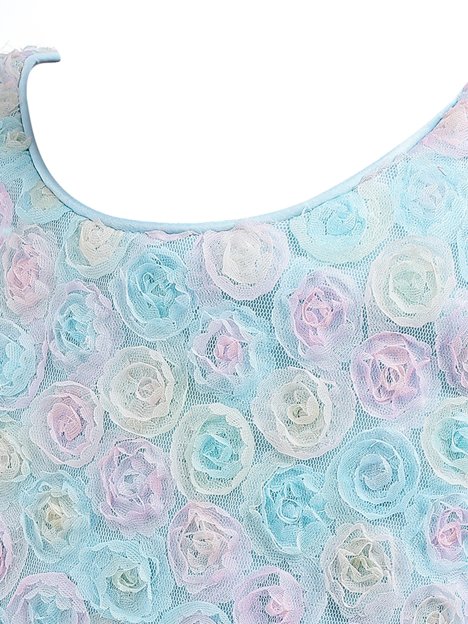 

Girls 3D Floral Crew Neck Short Puff Sleeve Formal Dress for Wedding Party Pageant Ball Gown - Elegant and Charming Dress for