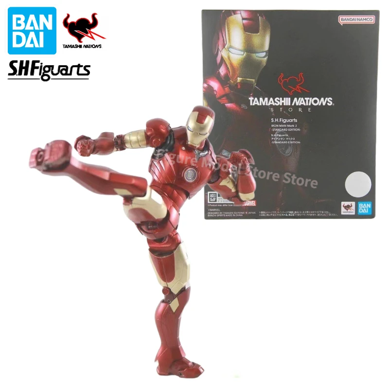 

Фигурки героев мультфильма Bandai Marvel S.H. Фигуртс Железный человек Mk3 стандартная серия тамаши и страны TN Токийский лимит Аниме Коллекция игрушек