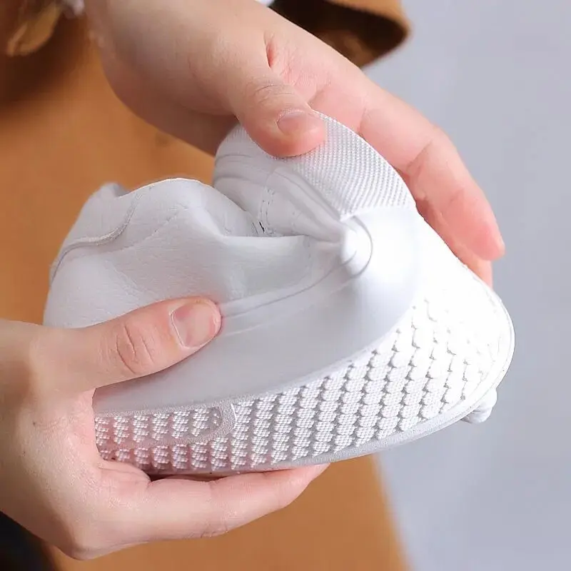 Size 35-43  Running Shoes Woman Summer Lace-up Trainers Round Toe Shoes White Sneakers Female Student Shoes C8298