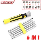 6 в 1 Набор Магнитных отверток для дрели 7 шт. Специальные Головки ручные инструменты Бытовая безопасность вскрывающий шестигранный пентагональный плоский инструмент