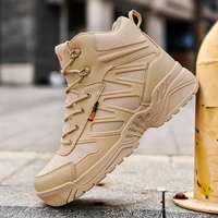 2022 brand men boots quality military special force tactical desert boots combat ankle army boots leather outdoor boots big size