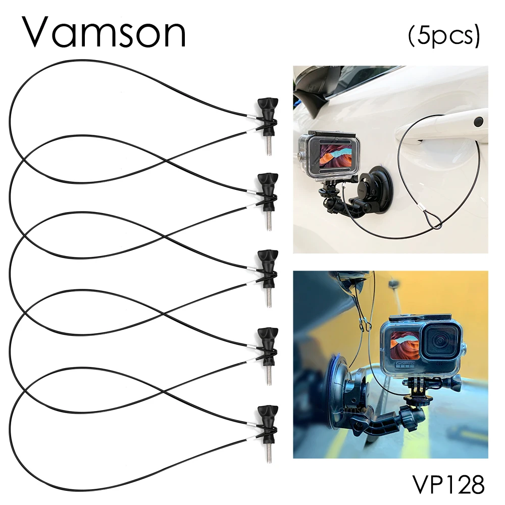Аксессуары для экшн-камеры Vamson Gopro 5 шт. 60 см черный ремешок из нержавеющей стали 10