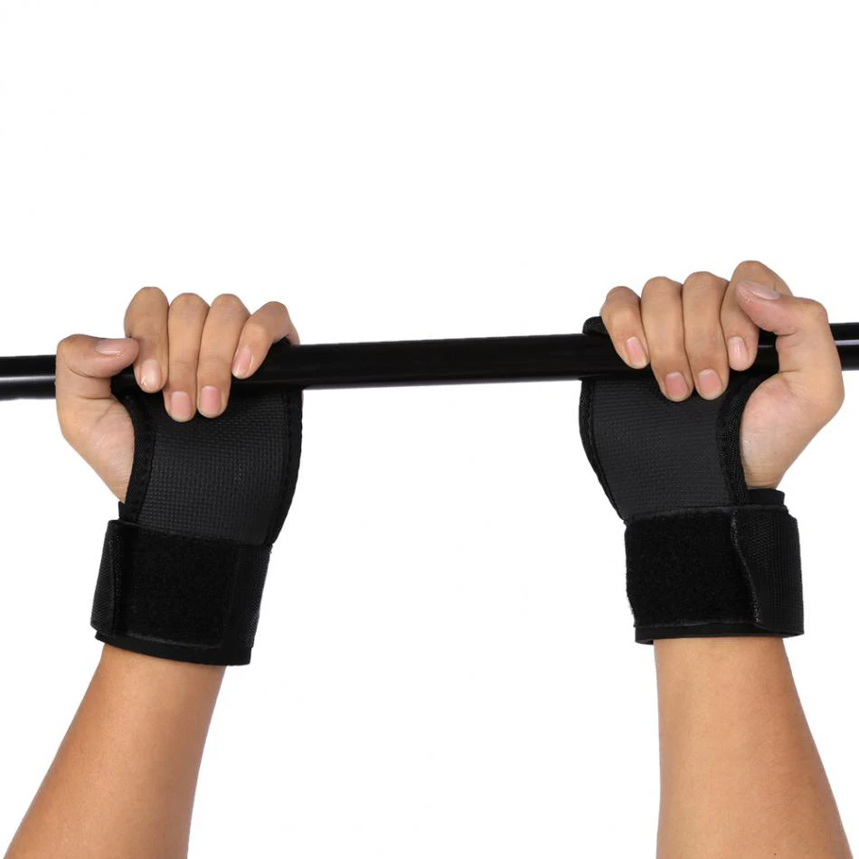 

2pc Wrist Band Support Belt Black Anti Skid Wristbands Fitness Exercise Half Finger Gym Gloves Protection Support Posture Carset