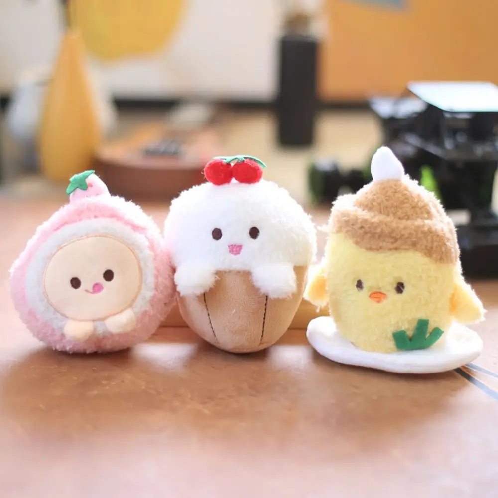 

Toy Kawaii for Teen Cartoon Funny Fruit Plush Stuffed Keychain Backpack Decor Chicken Pendant Korean Style Keyring