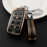 auto key protector for changan cs85 cs35 plus cs25 cs95 cs85 soft tpu car remote key case cover bag shell fob holder keychain
