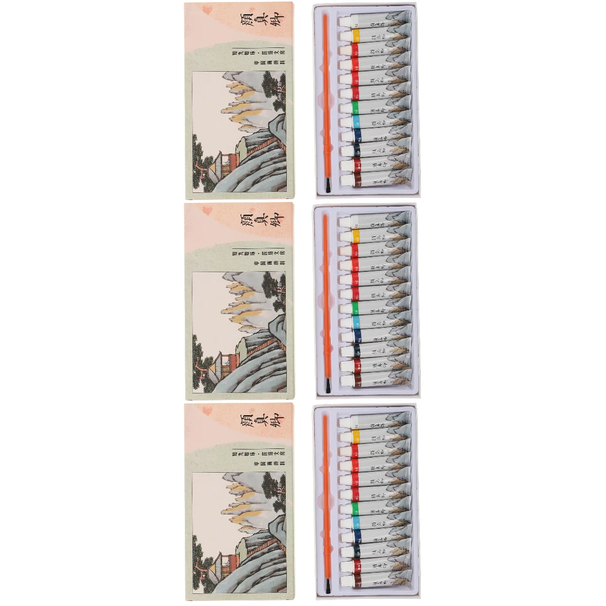 

Pigment Painting Watercolor Tubes Chinese Setdrawing Color Formulti Brush Sets Practical Traditional Widely Useful