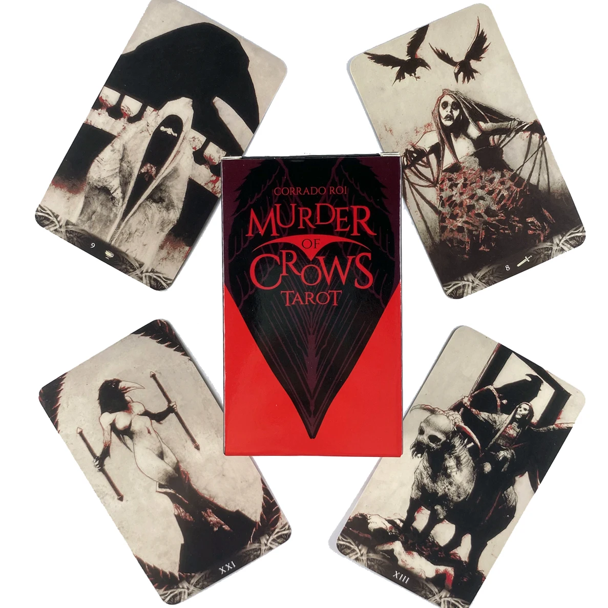 

Murder Crowns Tarot Deck Leisure Party Table Game High Quality Fortune-telling Prophecy Oracle Cards With PDF Guidebook