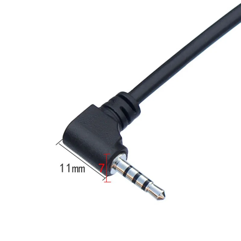 4 Pole 2.5mm Jack Male to Female  Right Angled Extension Audio Adaptor Cable 0.2m 1m 2m 3m images - 6