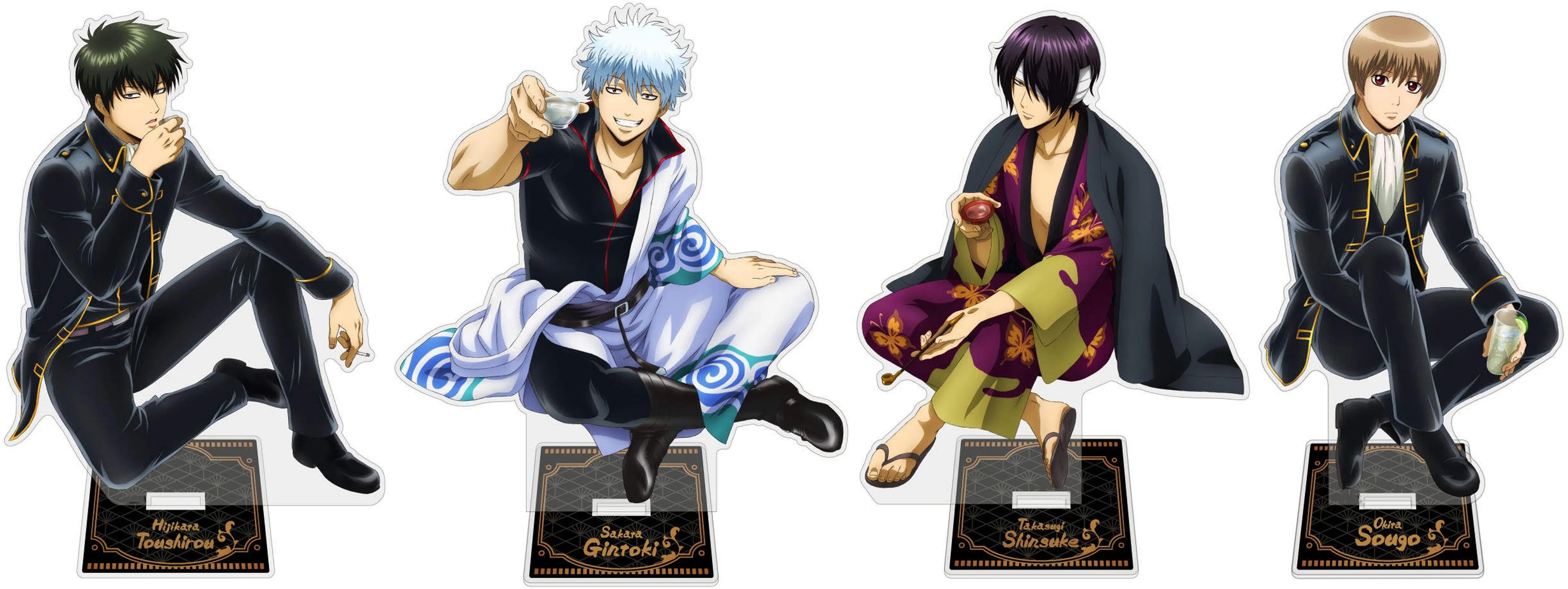Магазин аниме GinTama Takasugi Okita Hijikata Gin-san Drink Ver акриловая подставка для персонажей
