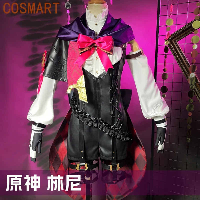 

COSMART Genshin Impact Lyney игровой костюм, милый костюм для косплея, Хэллоуин