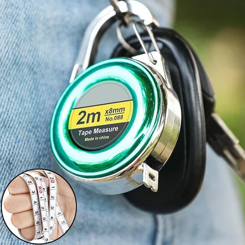 2-метровая маленькая рулетка мини-брелок линейки многофункциональные со