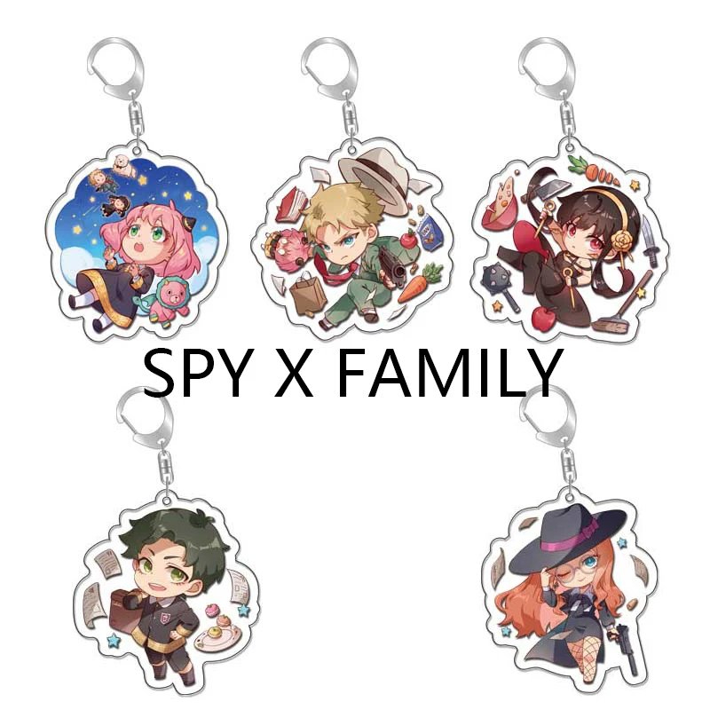 

New SPY X FAMILY Cute Keychain Twilight Yor Forger Anya Forger Keyring Cartoon Acrylic Cosplay Key Chain Ring Anime Jewelry Gift
