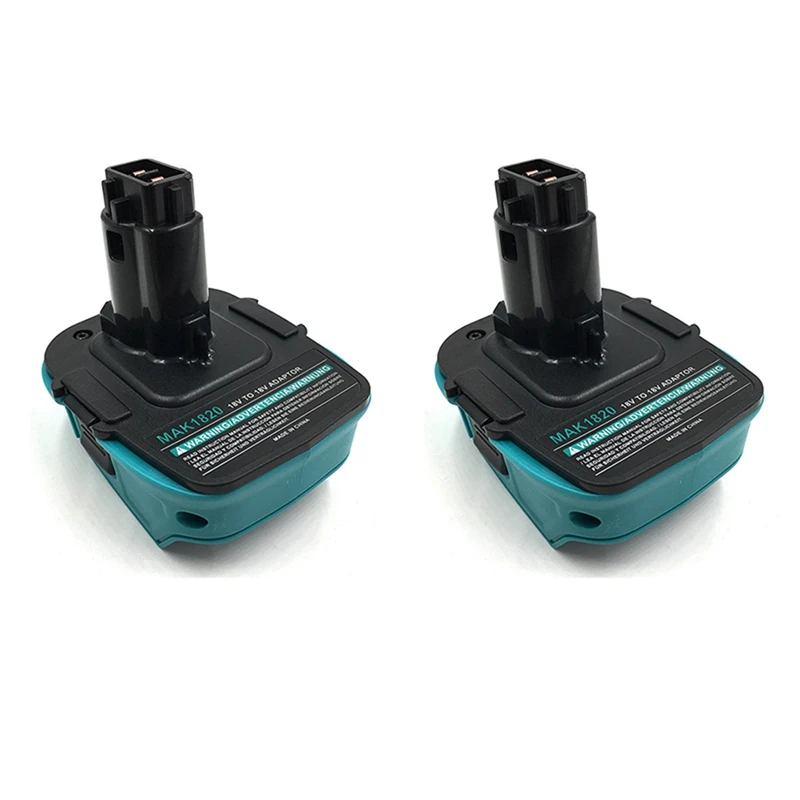 

NEW-2X MAK1820 Adapter Converter For Makita 18V Li-Ion Battery BL1830 BL1860 For Dewalt DC9096 Ni-Cd Ni-Mh Battery Tools