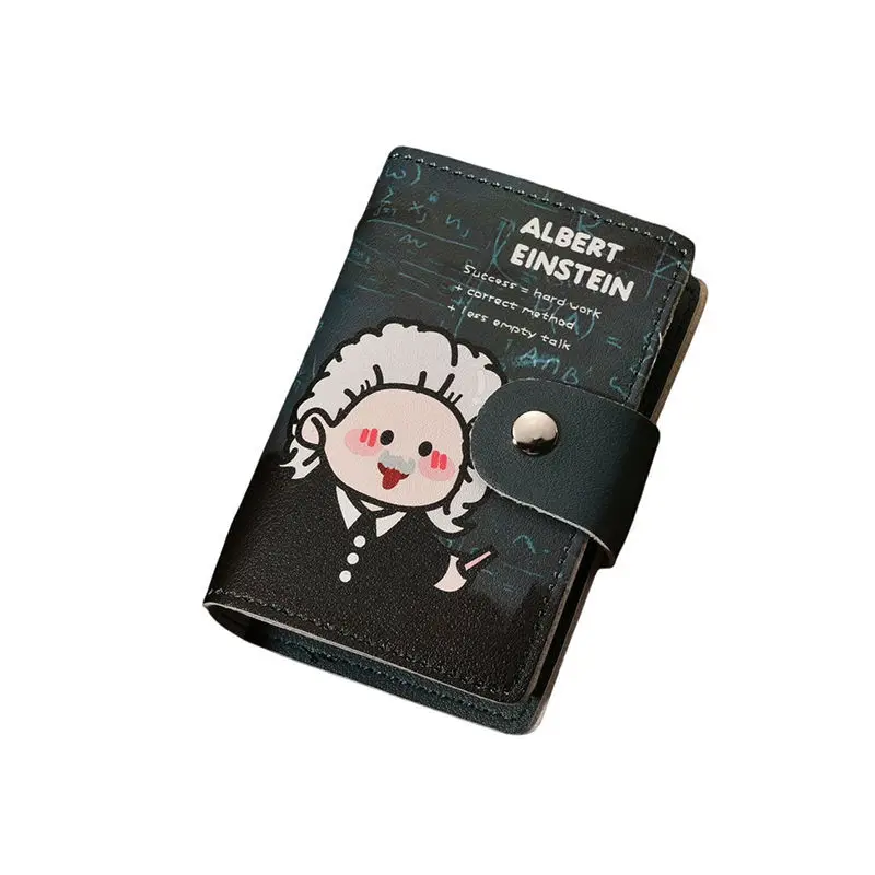 Cute Card Bag Female Small Multi-Card Large Capacity Purse Anti-Theft Brush Driver'S License Set Short Wallet