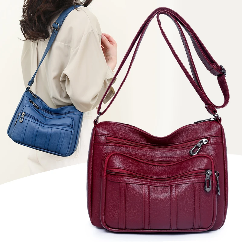 

Women 2023 Ladies Luxury Designer Tote Bag High Capacity Shoulder Sac High Quality Leather Handbag Casual Crossbody Bag Feminina