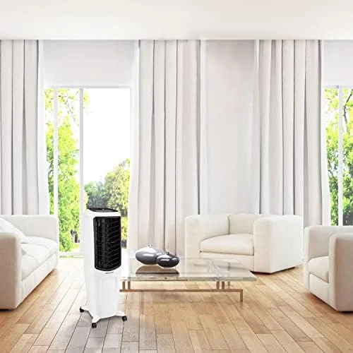 

CFM Compact Fan & Humidifier, Indoor Portable Evaporative Air Cooler, (White)