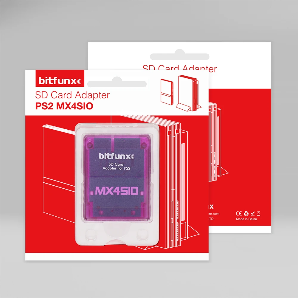Адаптер для SD-карты RetroScaler MX4SIO SIO2SD игровых консолей PS2 + карта Fortuna 64 Мб FMCB OPL1.2.0