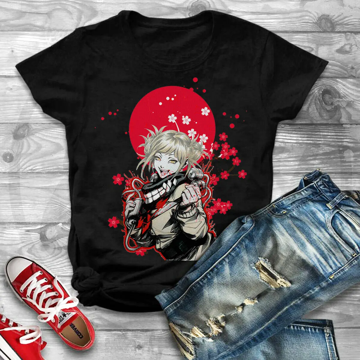 

Himiko Toga Women's T-shirt Boku No Hero Academia Shirt BNHA ,MHA Graphic Tshirt Men Breathable Cotton Hipster Anime T Shirt