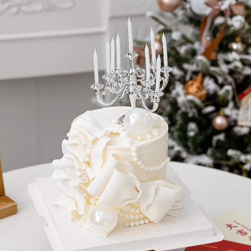 Европейский подсвечник в стиле ретро топпер для торта золотой серебряный