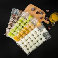 Disposable Ice Cube Bags Stackable Easy Release Mold Trays Self-Seal Freezing Maker,Cold Pack Cooler Bag for Cocktail Wine SN