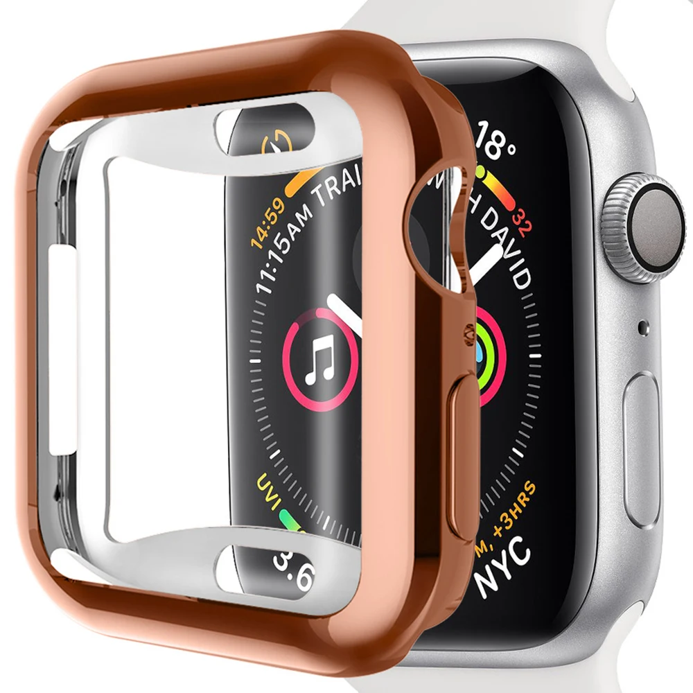 

Watch Cover for Apple Watch 38mm 40mm 42mm 44mm Soft TPU Anti-drop Electroplat Protective Case Iwatch 6 5 4 3 2 1SE Accessories