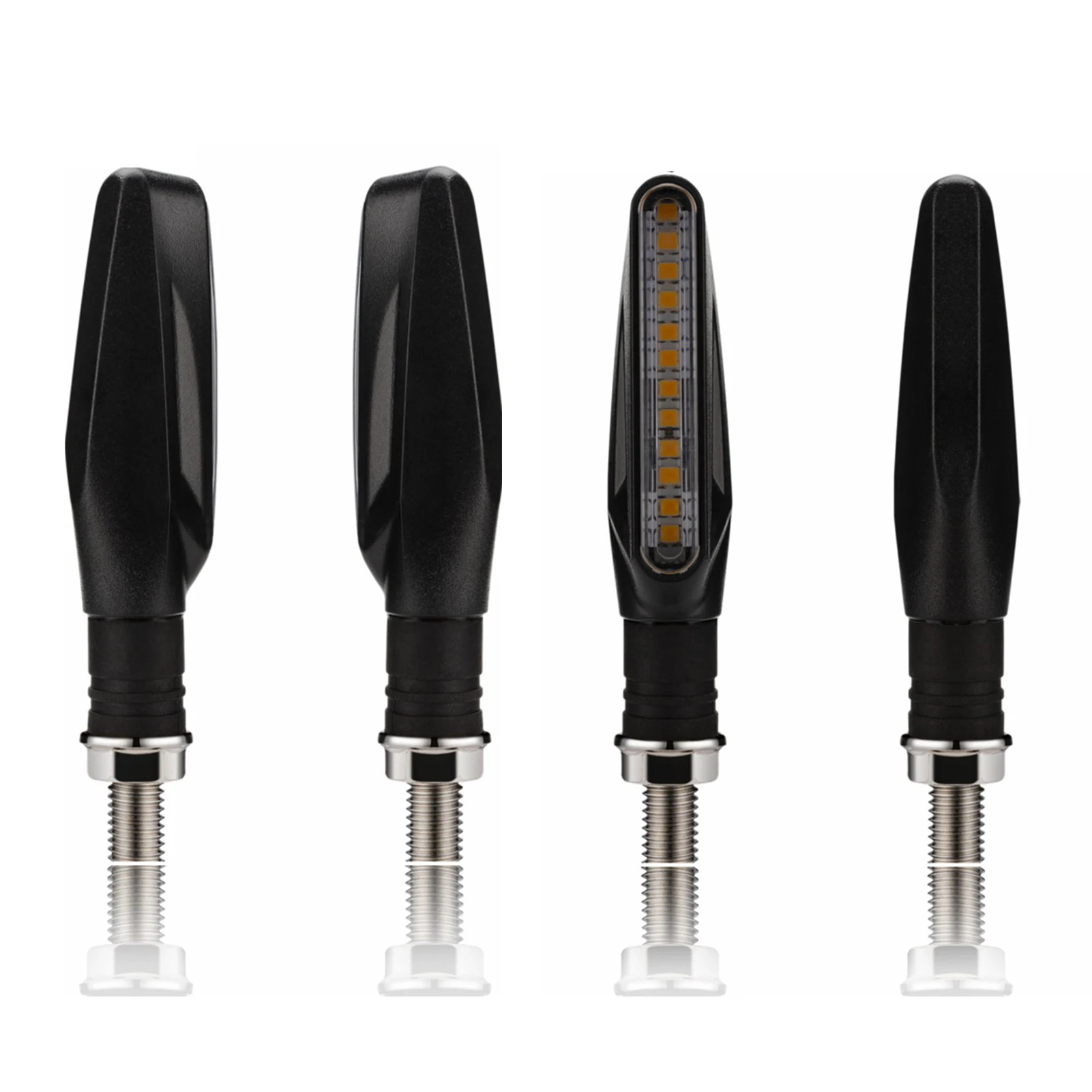 

Universal LED Motorcycle Turn Signal Lights 12V Waterproof Amber Flasher Indicator Blinker Rear Lights Lamp Accessories