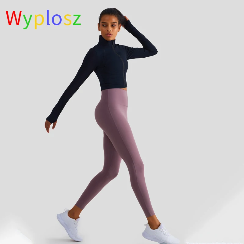 Wyplosz Winter Woman Yoga Top Sportswear Zipper Activewear Fitness Workout Pocket Breathable Quick-drying Self-cultivation Train