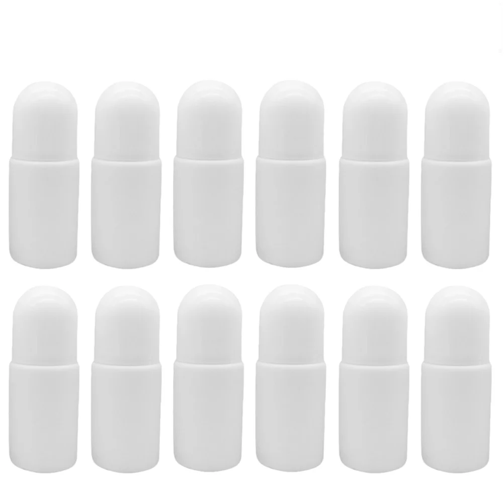 

12pcs 50ML Plastic Roller Bottles for Essential Oils Empty Refillable Roll on Bottles Reusable Leak-Proof DIY Deodorant