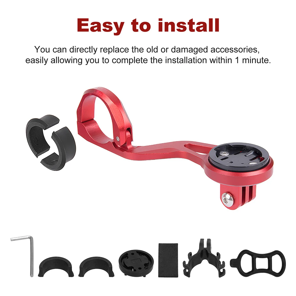 

MTB Bike Computer Mount Out Front Bike Computer Bracket Aluminum Alloy for 31.8/25.4mm Handlebar Adapter Base for Bryton Garmin
