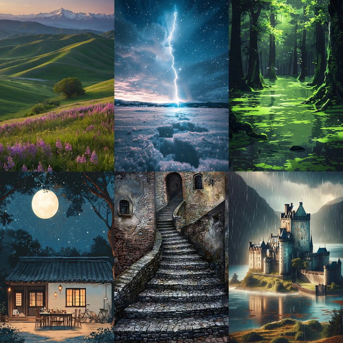 DIY 5D Комплект Алмазной Живописи Полная Дрель Пейзаж Горное Озеро Лесная Добина